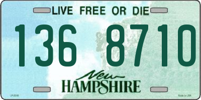 NH license plate 1368710