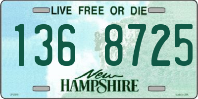 NH license plate 1368725