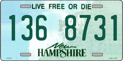 NH license plate 1368731