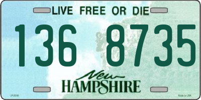 NH license plate 1368735
