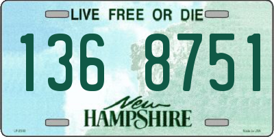 NH license plate 1368751