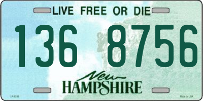 NH license plate 1368756
