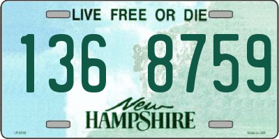 NH license plate 1368759