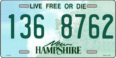 NH license plate 1368762