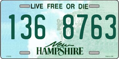 NH license plate 1368763