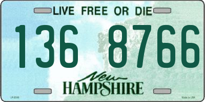 NH license plate 1368766