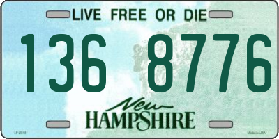 NH license plate 1368776