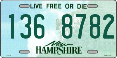 NH license plate 1368782