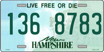 NH license plate 1368783