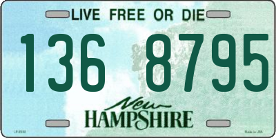 NH license plate 1368795