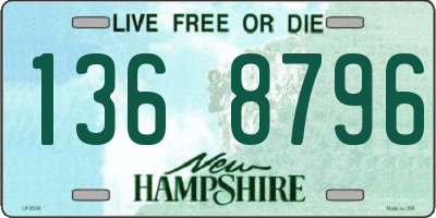 NH license plate 1368796