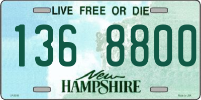 NH license plate 1368800