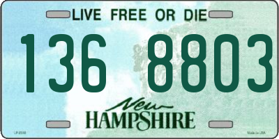 NH license plate 1368803