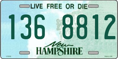 NH license plate 1368812
