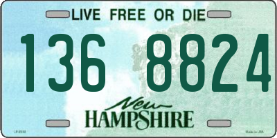 NH license plate 1368824