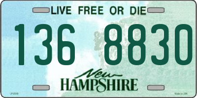 NH license plate 1368830