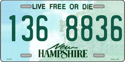 NH license plate 1368836