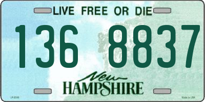 NH license plate 1368837