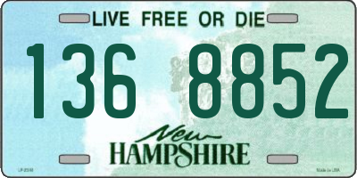 NH license plate 1368852