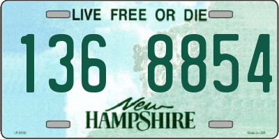 NH license plate 1368854