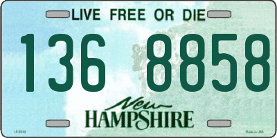 NH license plate 1368858