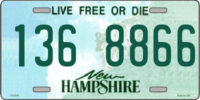 NH license plate 1368866