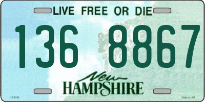 NH license plate 1368867