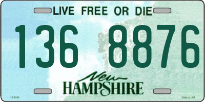 NH license plate 1368876