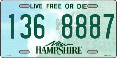 NH license plate 1368887