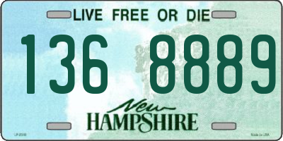 NH license plate 1368889
