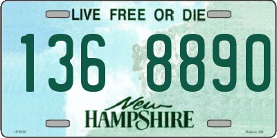 NH license plate 1368890