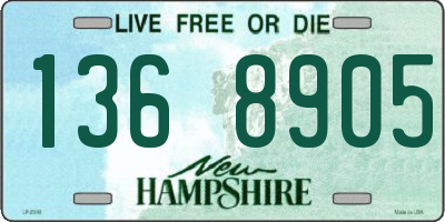 NH license plate 1368905