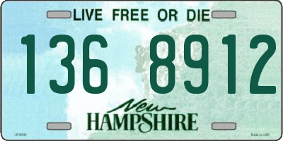 NH license plate 1368912