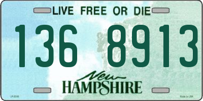 NH license plate 1368913
