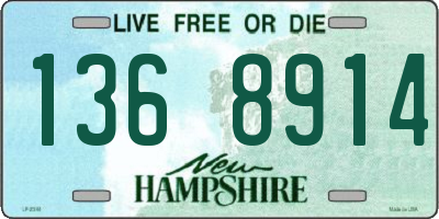 NH license plate 1368914