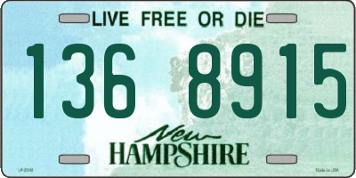 NH license plate 1368915