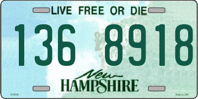 NH license plate 1368918
