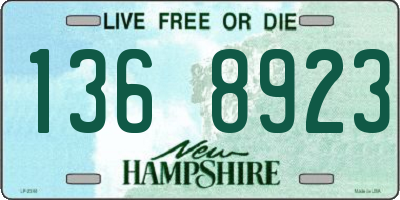 NH license plate 1368923
