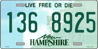 NH license plate 1368925