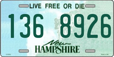 NH license plate 1368926