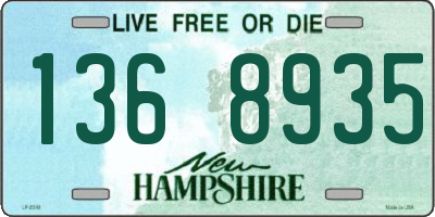 NH license plate 1368935