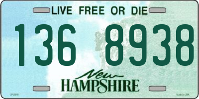 NH license plate 1368938