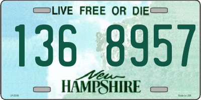 NH license plate 1368957