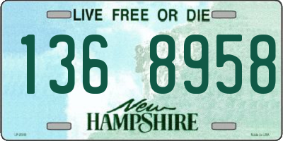 NH license plate 1368958