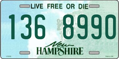 NH license plate 1368990