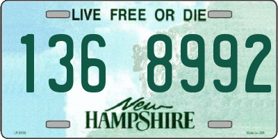 NH license plate 1368992