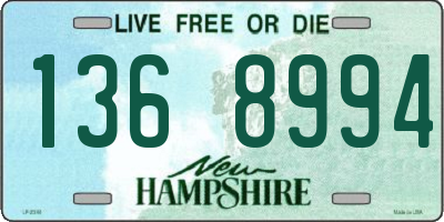NH license plate 1368994