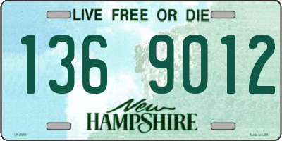 NH license plate 1369012