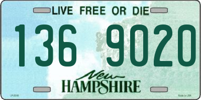 NH license plate 1369020