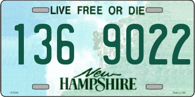NH license plate 1369022